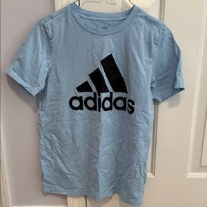 Adidas Kids Light Blue Tee with Black Logo